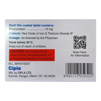 RIVAZEST 10 Tablet 14's - Blood Clot-Ant