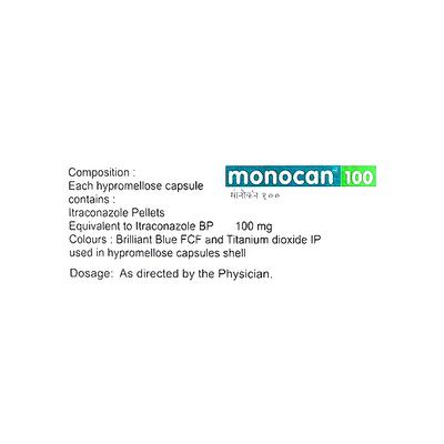 MONOCAN 100mg Capsule 10's - Fungal Infections-Anf