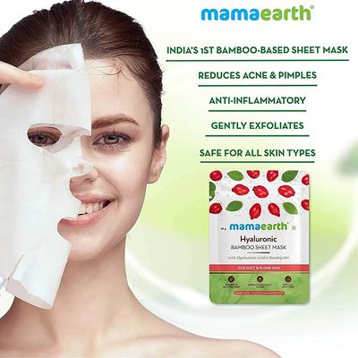 Mamaearth Hyaluronic Bamboo Sheet Mask 25 gm - Sheet Masks