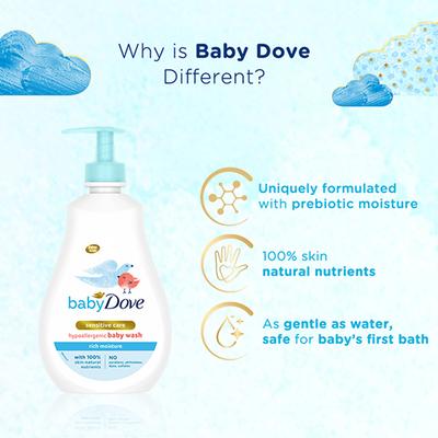 Baby Dove Rich Moisture Hypoallergenic Body Wash 400 ml - Creams, Lotions & Oils