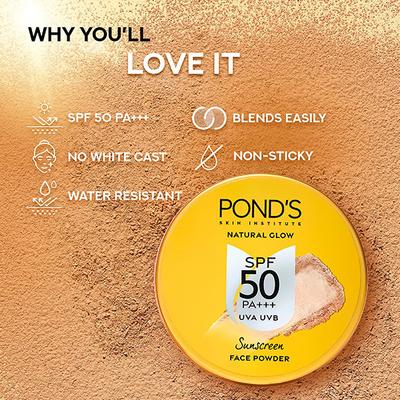 Pond's SPF 50 UV AB PA+++, Sunscreen Face Powder for Sun Protection for Oily Skin 20 gm - Face Sunscreen