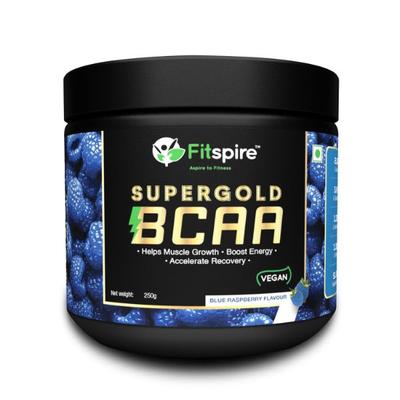 Fitspire Super BCAA Powerful Intra Workout m 25 Servings Blueberry 250 gm - Workout Essentials