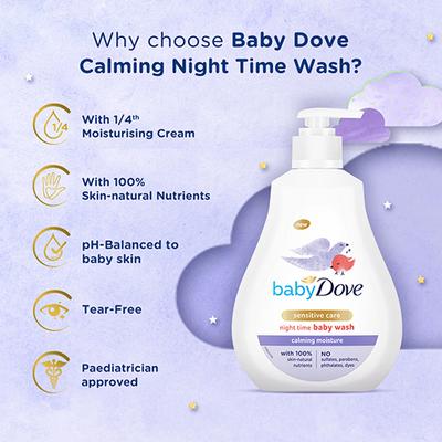 Baby Dove Calming Moisture Night Time Baby Wash 400 ml - Creams, Lotions & Oils