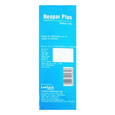 Neopar Plus Tablet 10'S - Pain relief-Nsa