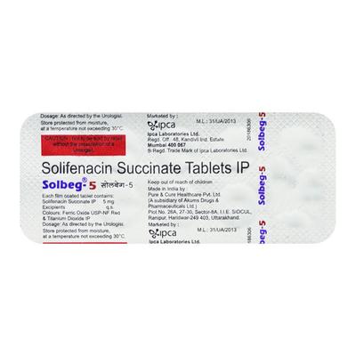 SOLBEG 5 Tablet 10's - Bladder And Prostate Disorders-Dru