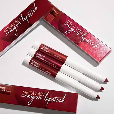 Insight Cosmetics Mega Last Crayon Lipstick-Bleeding Love (07) 1.3 gm - Lip Crayons