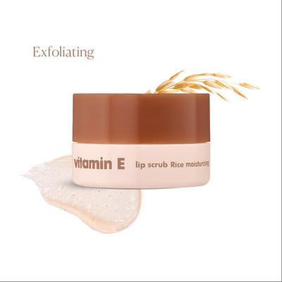 The Face Shop Vitamin E Gentle Exfoliating Lip Scrub with Korean Rice for Soft, Smooth, Glowy Lips 7 gm - Lip Scrubs