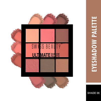 Swiss Beauty Ultimate Eyeshadow Palette - (Shade-6) 6gm - Eyeshadow, Bases & Primers