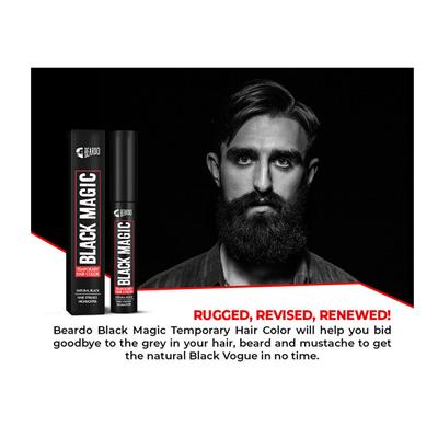 Beardo Black Magic Temporary Hair Color Liquid - Natural Black 5 ml - Sachet/Shampoo