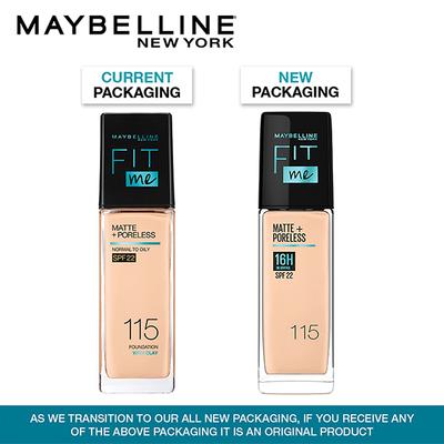 Maybelline New York Fit Me Matte+Poreless 16H Oil Control Spf 22 Foundation, 115 30 ml - Foundation
