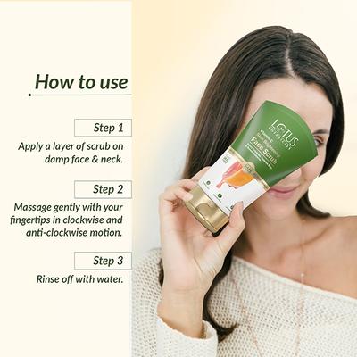 Lotus Botanicals Skin Brightening Face Scrub 100 gm - Scrubs & Exfoliants