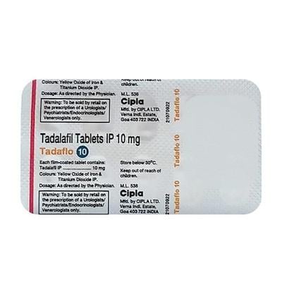 Tadaflo 10mg Tablet 10'S - Impotence/Erectile Dysfunction (Ed)