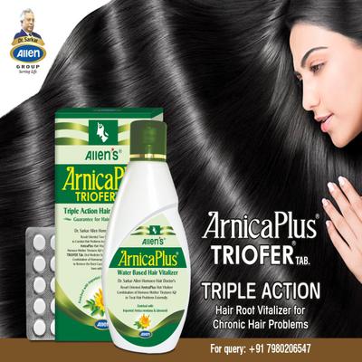 Allen Arnica Plus Hair Vitalizer 100 ml + Triofer Tablets 50's - Personal Care(Homeopathy)