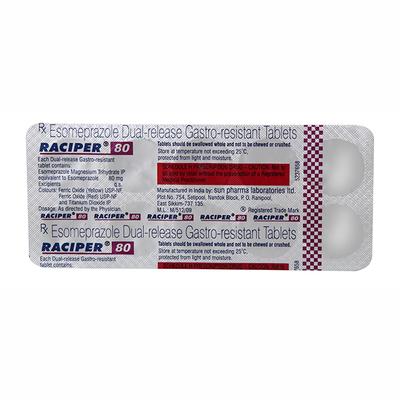 RACIPER 80 Tablet 10's - Ulcer/Reflux/Flatulence-Aaa