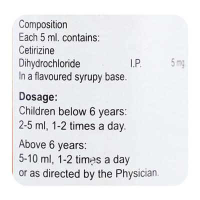 SEDCET Syrup 60ml - Allergies-Ant