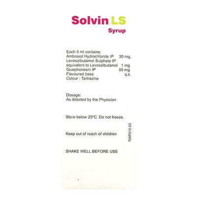 Solvin LS Syrup 60ml - Cough And Cold-Cou