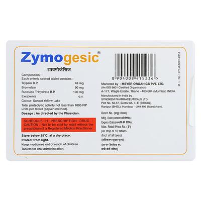 Zymogesic Tablet 10'S - Pain relief-Ant