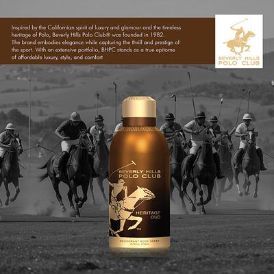 Beverly Hills Polo Club Prestige Parfum Body Spray - Heritage Oud 300 ml - Men Deodorants/Roll-Ons