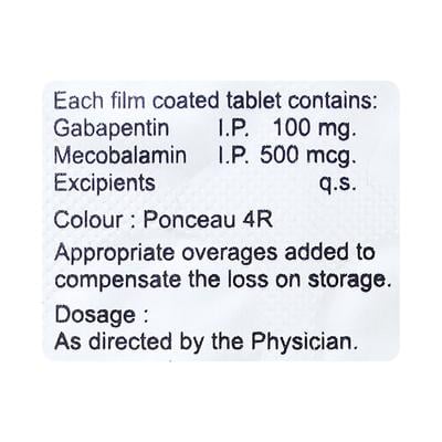 Encentin Plus 100mg Tablet 10'S - Neuropathic Pain-Dru