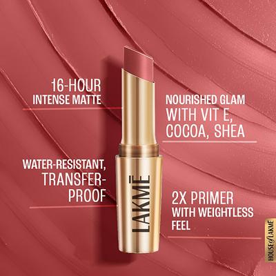 Lakme 9 To 5 Primer + Matte Lipstick- Pink Watermelon 3.6 gm - Lipsticks