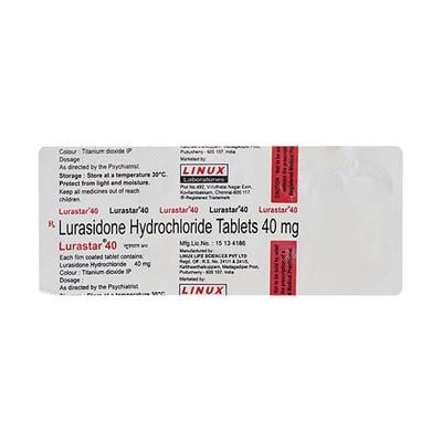 Lurastar 40mg Tablet 10'S - Schizophrenia-Aps