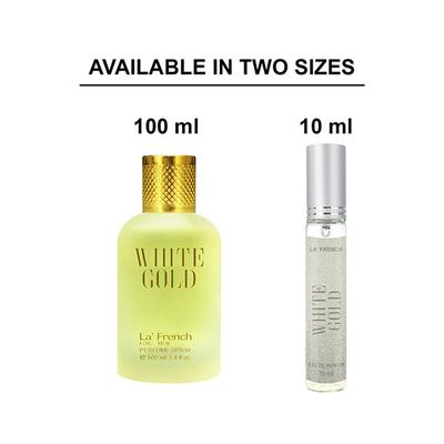La French White Gold Eau De Parfum for Men 10 ml - Men Perfumes (Edt/Edp)