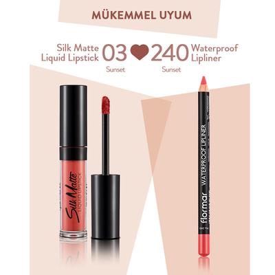 Flormar Silk Matte Liquid Lipstick 003 Sunset 4.5 gm - Liquid Lipsticks