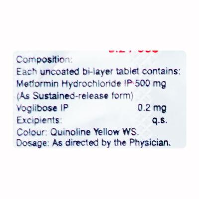 Megavog MF 0.2/500mg Tablet 10'S - Diabetes-Ant