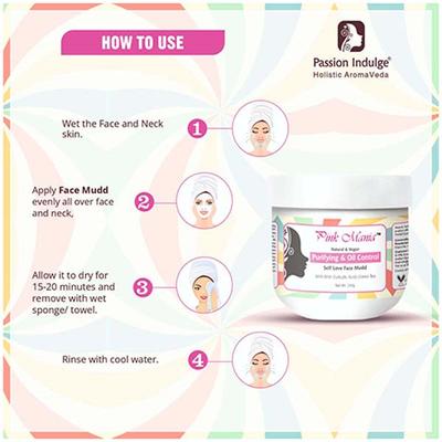 Passion Indulge Pink Mania Purifying and Oil Control Face Mudd Reduces Acne and Pores 200 gm - Creams/Oils/Lotions