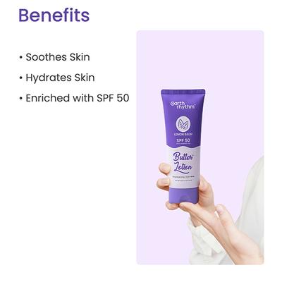 Earth Rhythm Lemon Balm SPF 50 Butter Lotion 200 gm - Lotions & Creams
