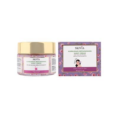 Skivia Kumkumadi Replenishing Night Cream With Aloe Vera Extract & Hyaluronic Acid 50 gm - Night Cream