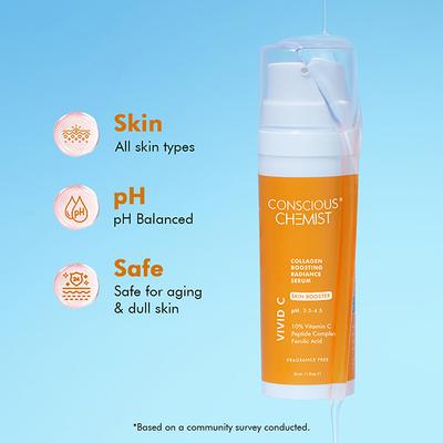 Conscious Chemist 10% Vitamin C Face Serum (Advanced) With Peptide For Glowing Skin 30ml - Face Serum