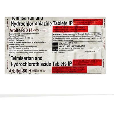 Arbitel H 80mg Tablet 10'S - Hypertension-Ang