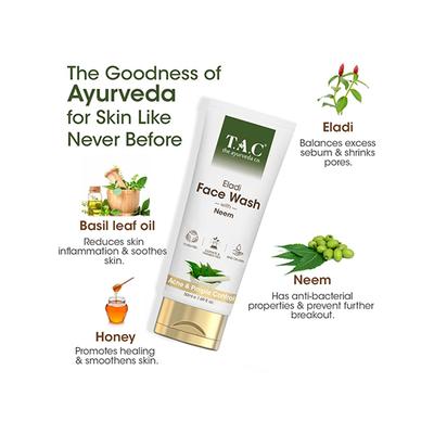 Tac - The Ayurveda Co Eladi Facewash with Neem 50 ml - Face Wash & Cleansers