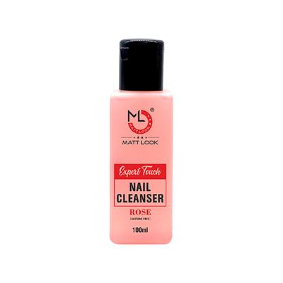Matt Look Expert Touch Nail Cleanser, Professional Nail Polish Remover with Vitamins, Rose 100 ml - Nail Polish Remover