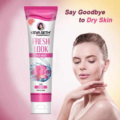 Keya Seth Aromatherapy Fresh Look Face Wash Lotus 100 ml - Face Wash & Cleansers