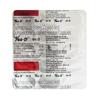 YES D Capsule 15's - Ulcer/Reflux/Flatulence-Aaa