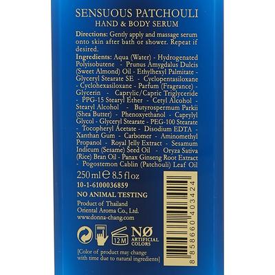 Donna Chang Sensuous Patchouli Hand & Body Serum 250 ml - Face Serum