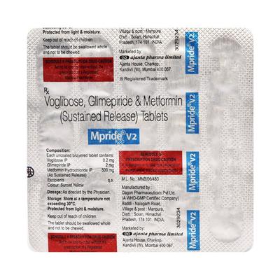 MPRIDE V 2 Tablet 15's - Diabetes-Ant