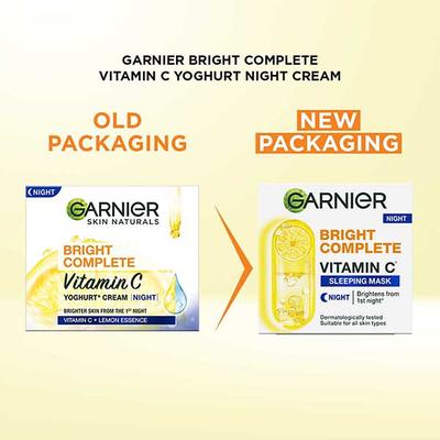 Garnier Skin Natural Bright Complete Night Cream - Yogurt 18 gm - Night Cream