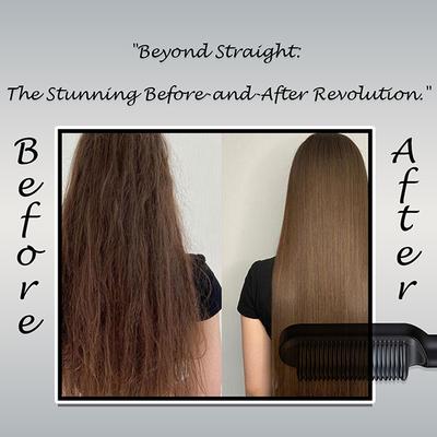 Ktein Hair Straightener Brush Effortless Styling, Fast Heating, Anti-Scald 300 gm - Hair Brushes