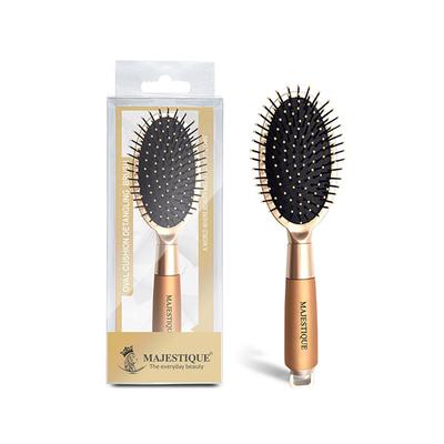 Majestique Golden Oval Cushion Detangling Brush, Friendly Detangling Brush Ultra-Soft Tipped Nylon 1's - Straighteners