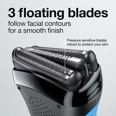 Braun Series 3 310s Wet and Dry Electric Shaver for Men and Rechargeable, Sensitve Shave for Skin Comfort Cordless 353.8 gm - Grooming Kits