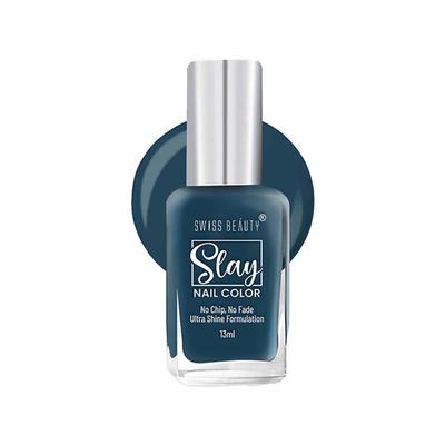 Swiss Beauty Slay Nail Color, Shade - London Blu 13 gm - Nail Polish