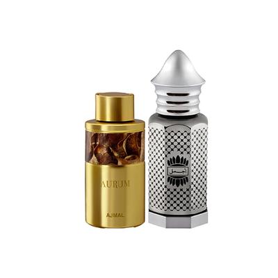 Ajmal Aurum Concentrated Perfume Oil Fruity Floral Attar And Asher Concentrated Perfume Oil Oriental Attar 22 ml - Deodorants/Roll-Ons