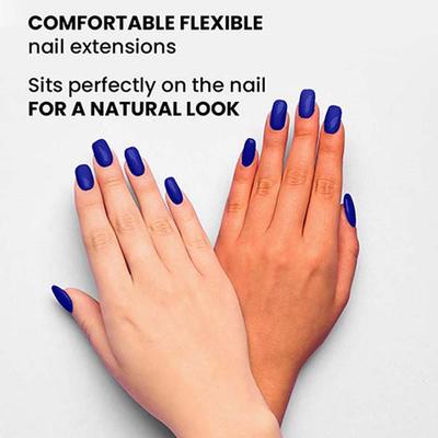 Faces Canada Ultime Pro Splash Instant Manicure - Midnight , Press On Nail Extensions - 16 Pcs 1's - Nail Art