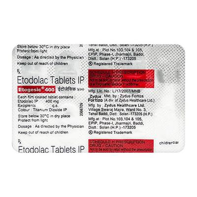 Etogesic 400mg Tablet 10'S - Arthritis-Non