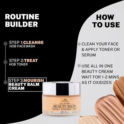 House of Beauty All Skin Bb-Beauty Balm with Primer, Tint, & SPF 25+ Covers Unevenness 50ml - Body Sunscreen