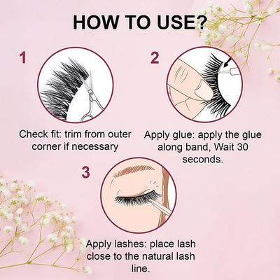 Bronson Professional False Eyelashes Long and Natural 21 Fake False Lashes 1's - Eyelashes