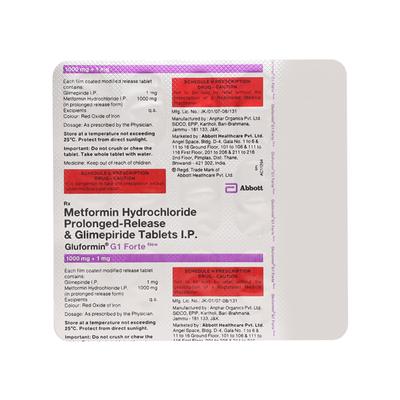 GLUFORMIN G1 FORTE NEW Tablet 15's - Diabetes-Ant